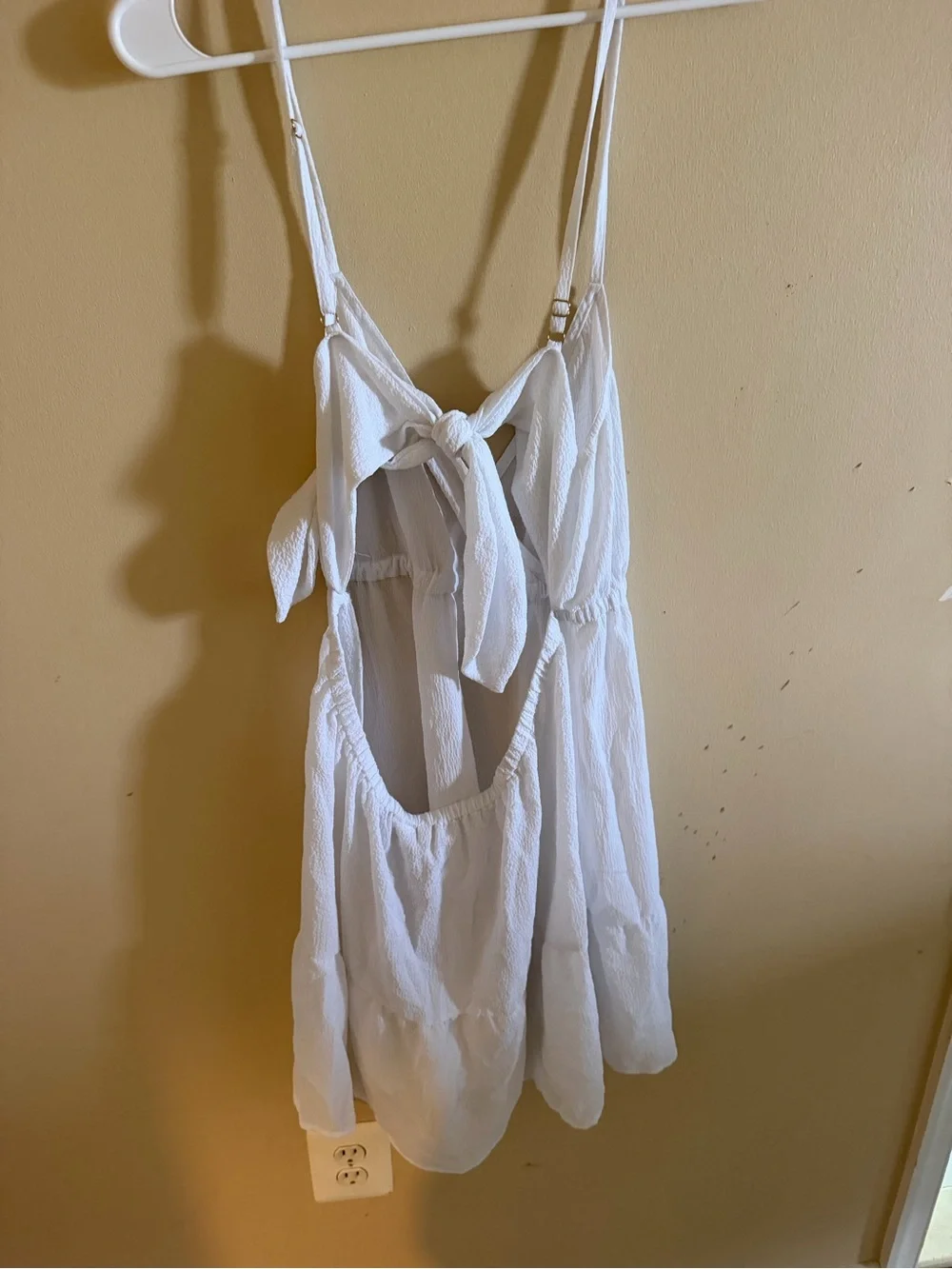 White Spaghetti Strap Pool Coverup